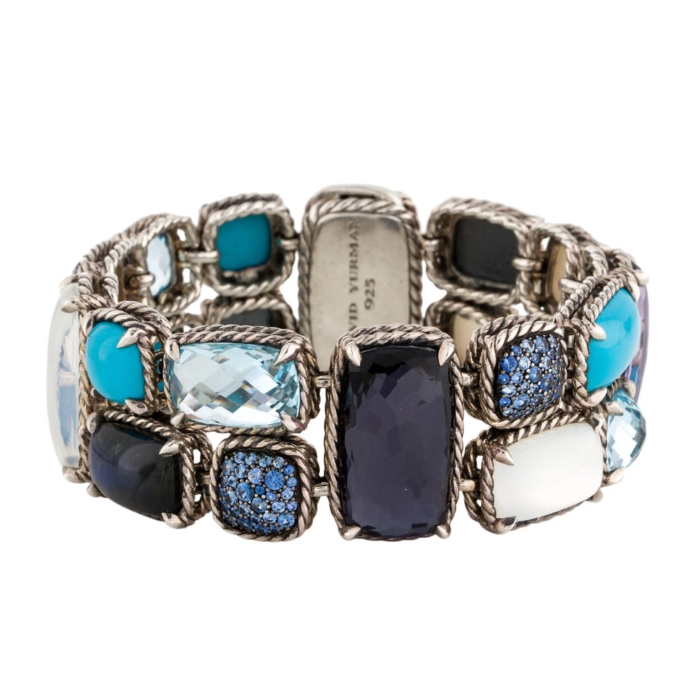 David Yurman Mother of Pearl & Multistone Châtelaine Mosaic Bracelet